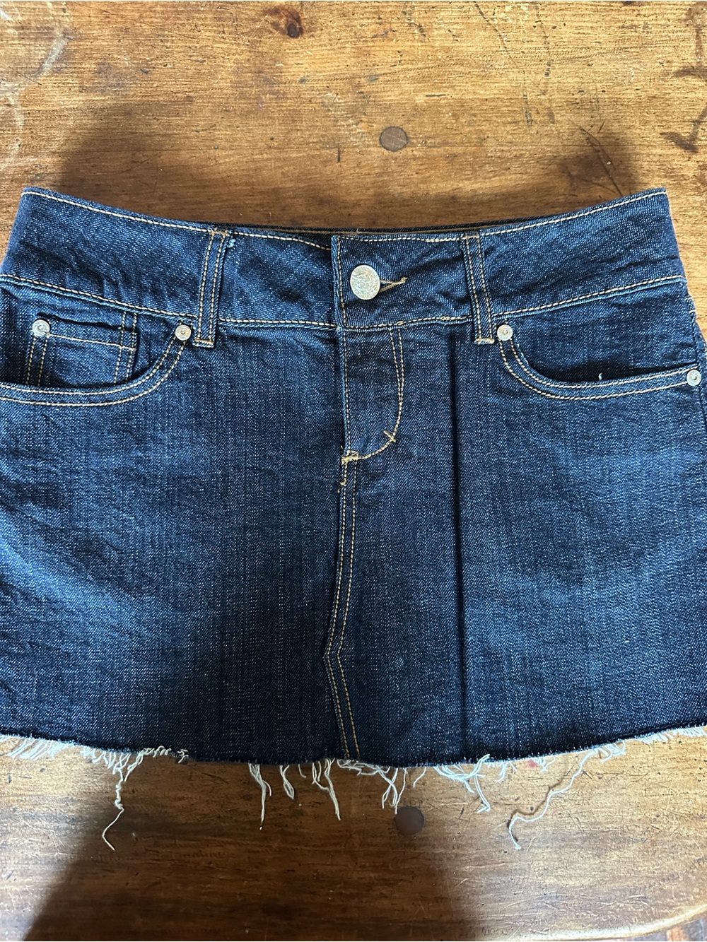 Vintage Lipstick denim skirt
